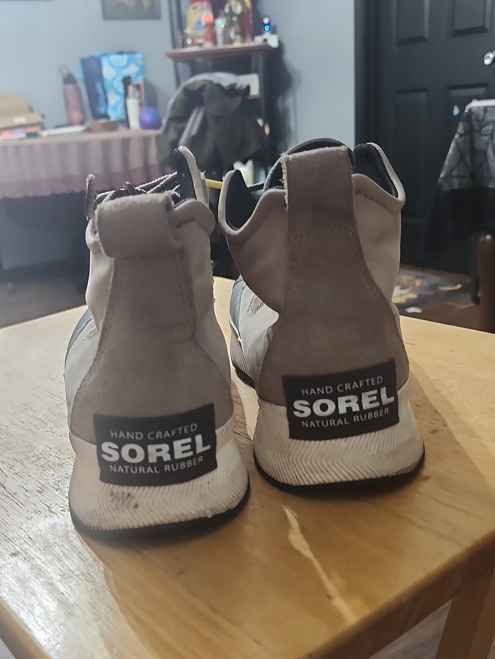 SOREL Beige Gray Suede Casual Sneakers